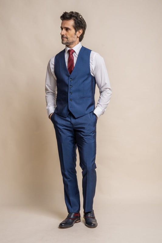 Ford Blue Waistcoat - Waistcoats - 34R - Swagger & Swoon