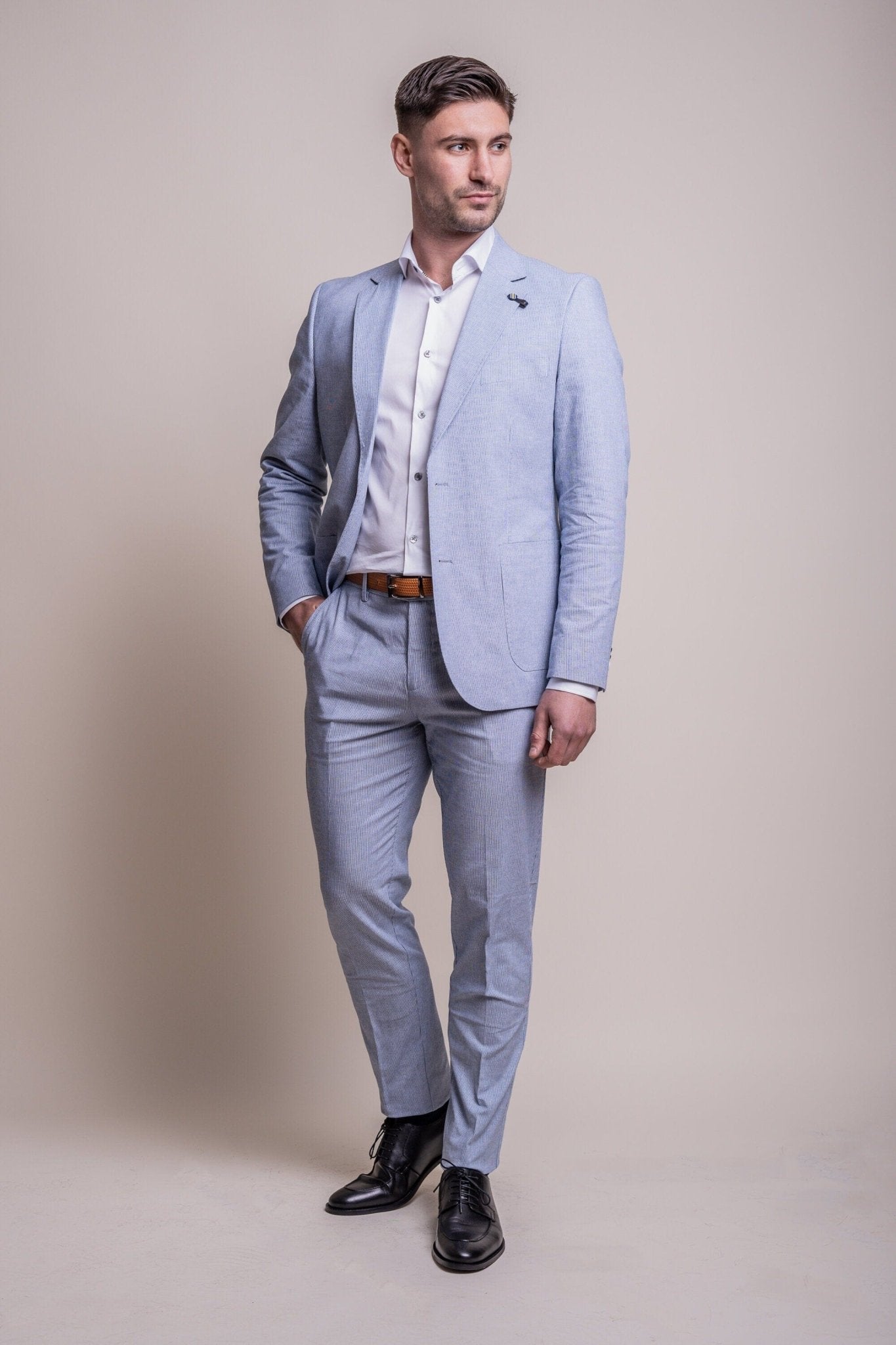 Fredrik Sky Blue Linen Blazer - Blazers & Jackets - 34R - Swagger & Swoon