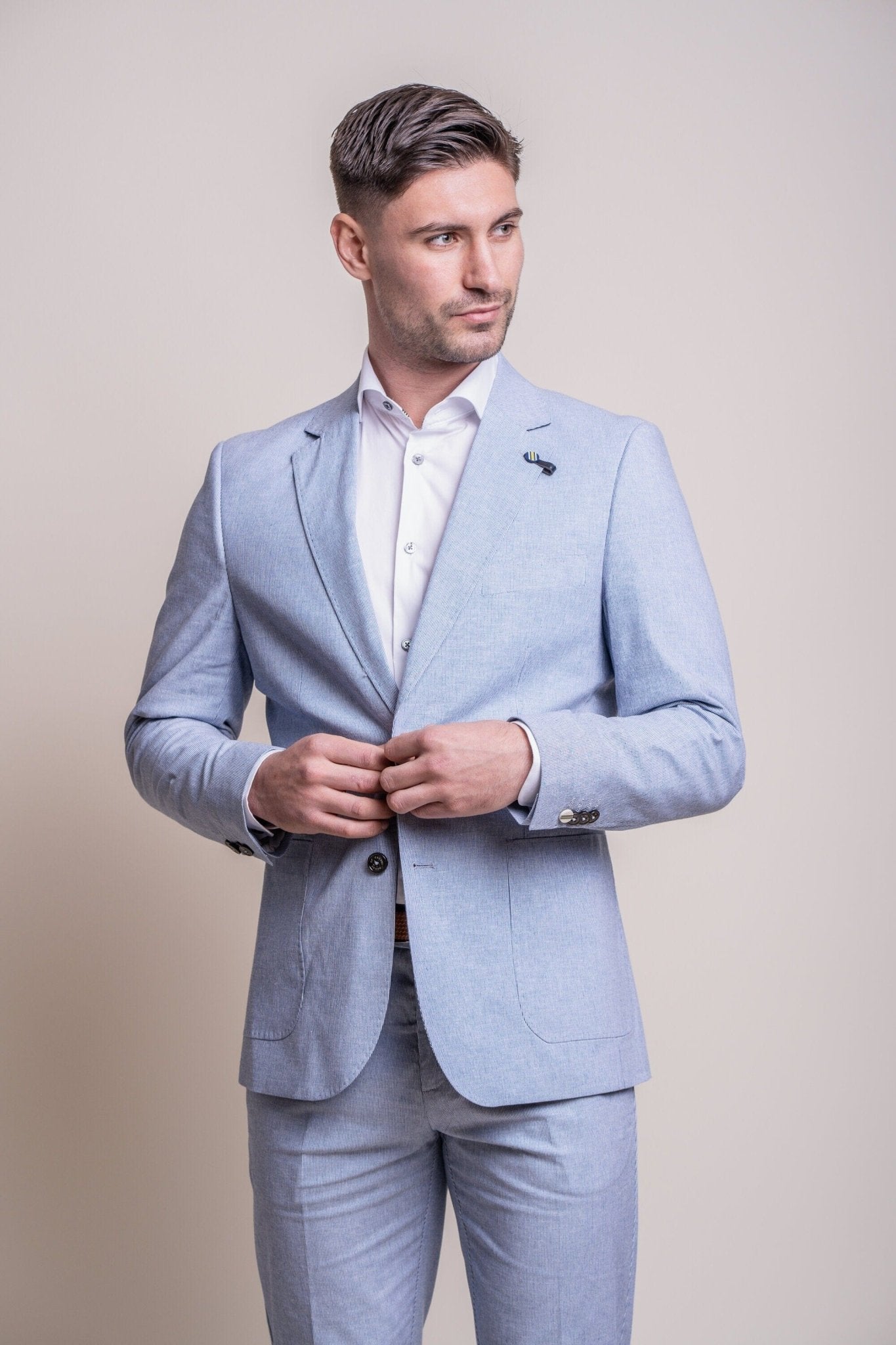 Fredrik Sky Blue Linen Blazer - Blazers & Jackets - 34R - Swagger & Swoon