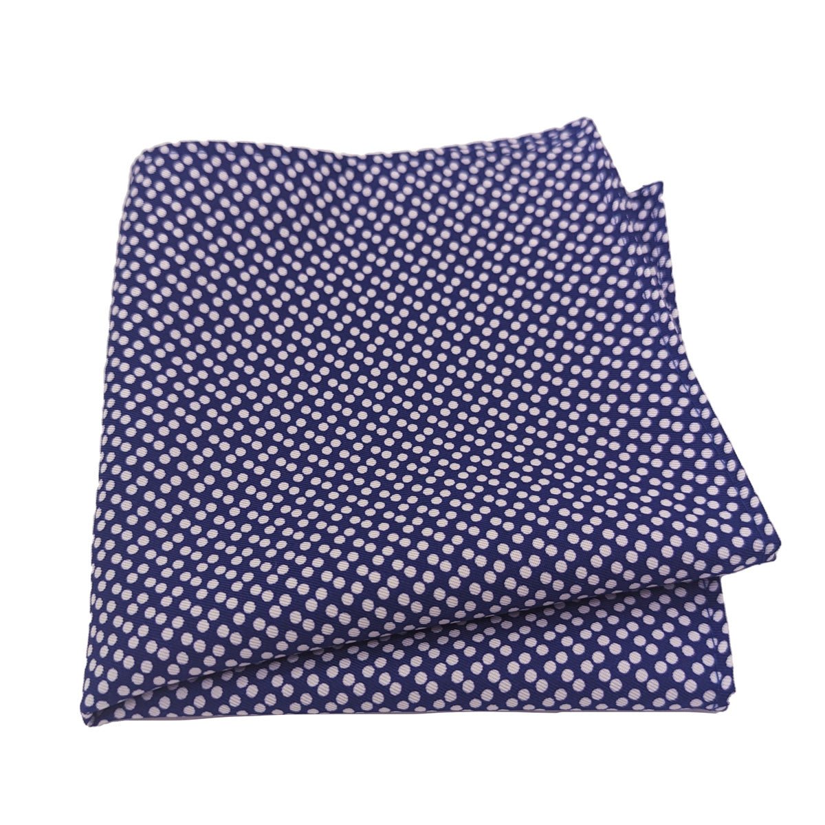 French Navy Dotty Pocket Square - Wedding Pocket Square - Swagger & Swoon