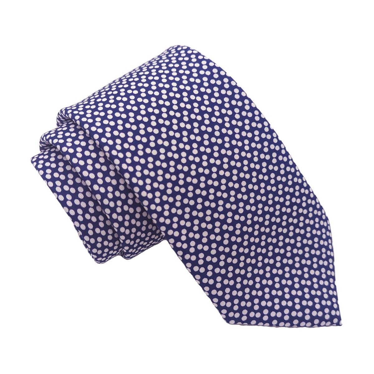 French Navy Dotty Wedding Tie - Wedding Tie - Regular - Tie Only - Swagger & Swoon