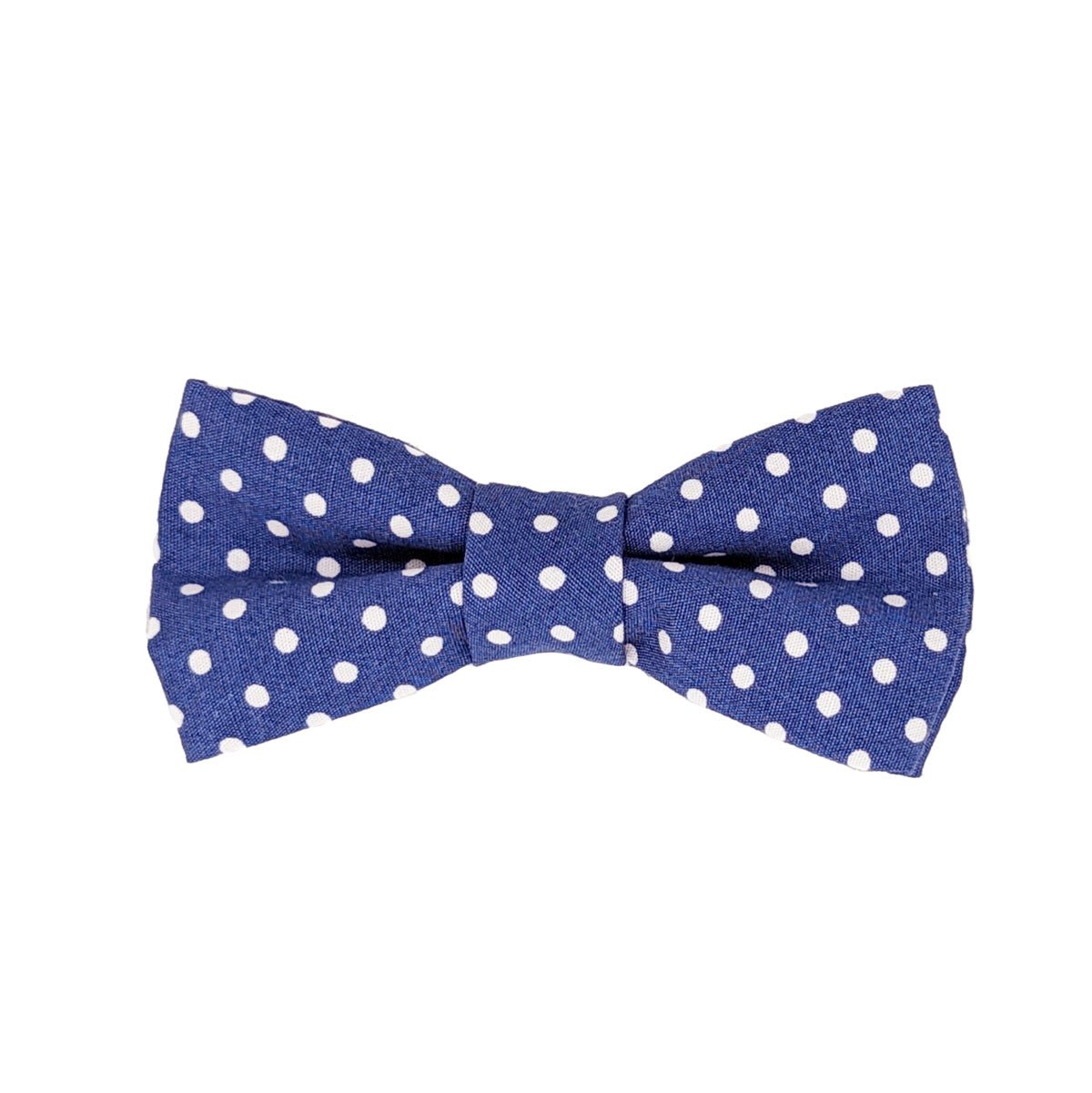 French Navy Spot Boys Bow Ties - Childrenswear - Neckstrap (Age 5 - 12) - Swagger & Swoon