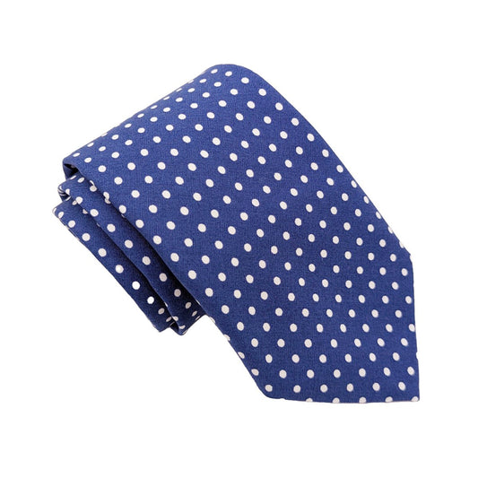 French Navy Spot Boys Ties - Childrenswear - Self - Tie (Age 6 - 12) - Swagger & Swoon