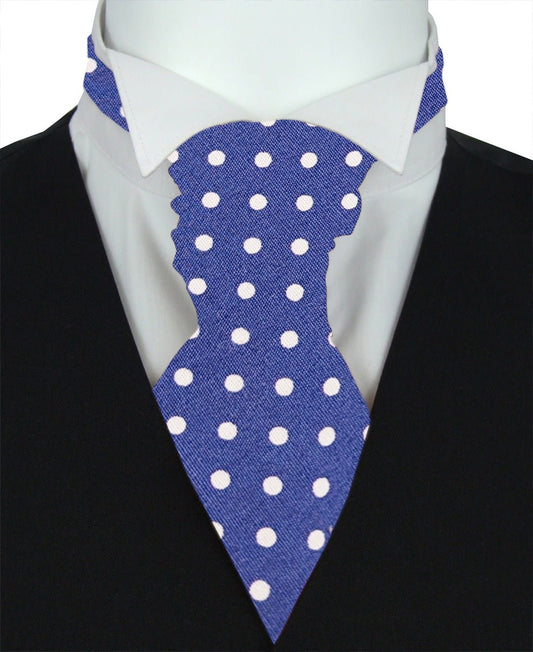 French Navy Spot Boys Wedding Cravat - Childrenswear - Swagger & Swoon