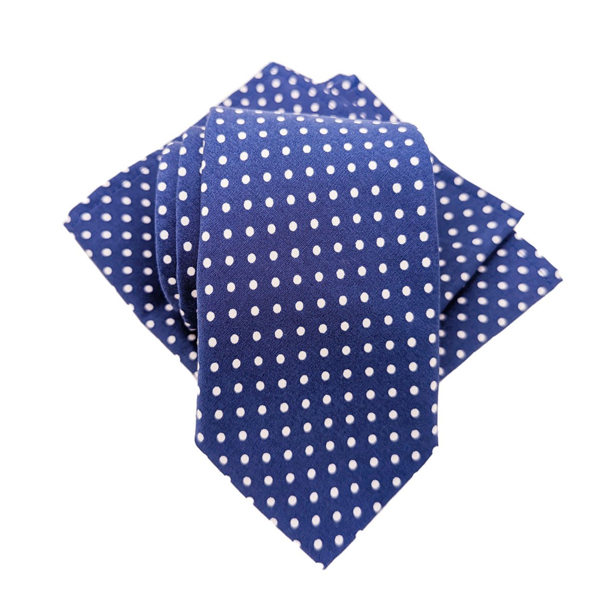 French Navy Spot Pocket Square - Wedding Pocket Square - Swagger & Swoon