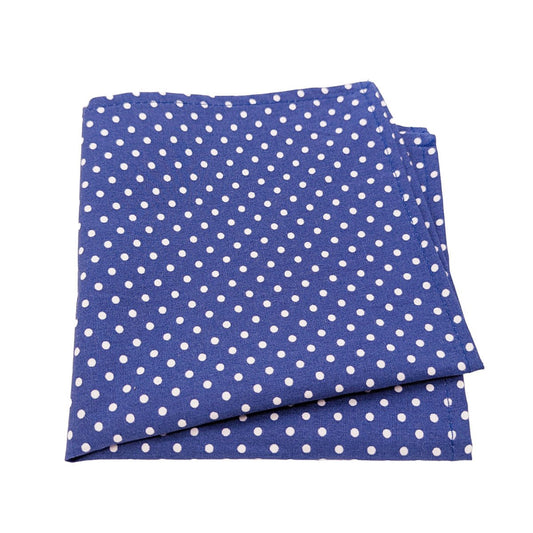 French Navy Spot Pocket Square - Wedding Pocket Square - Swagger & Swoon