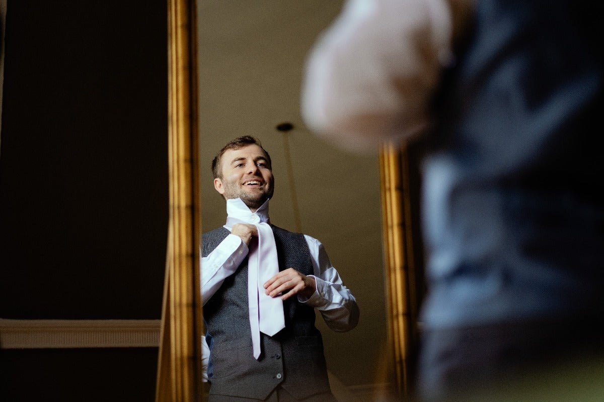 Frosted Fig Wedding Tie - Wedding Tie - Skinny - Add Pocket Square - Save £1.00 - Swagger & Swoon