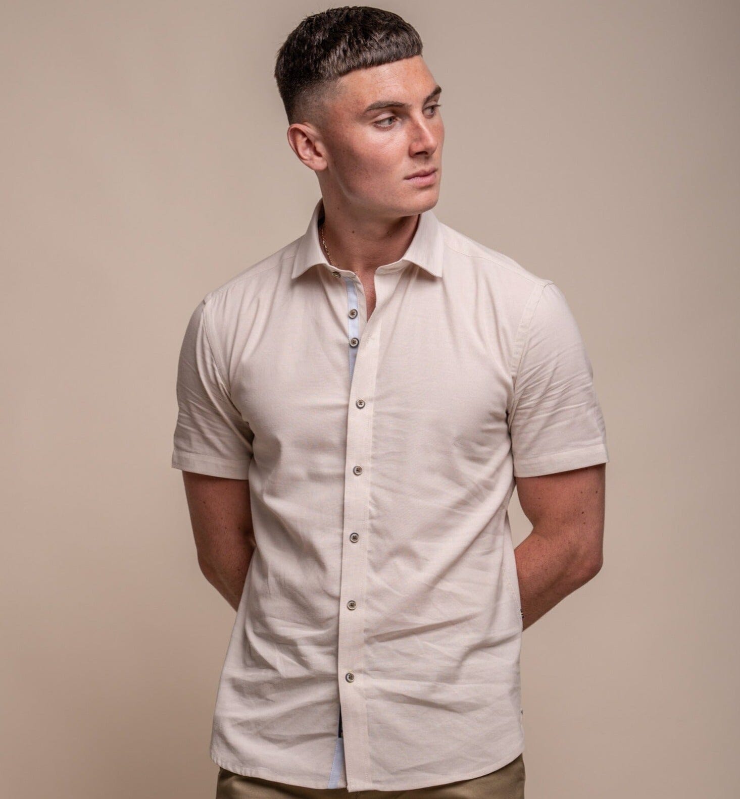 Fuego Sand Linen Shirt - Shirts - S - THREADPEPPER