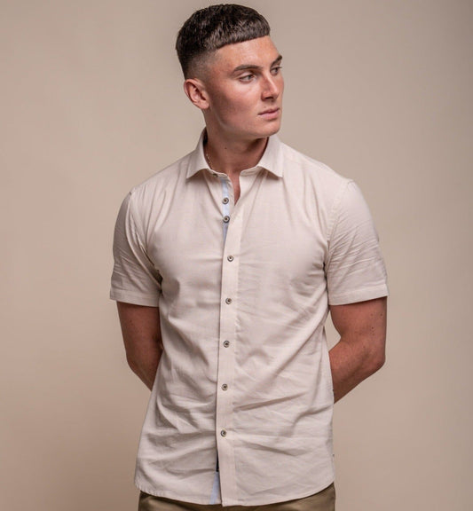 Fuego Sand Linen Shirt - Shirts - S - THREADPEPPER