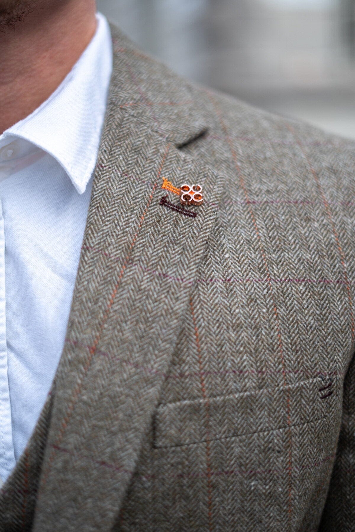 Gaston Sage Tweed Blazer - Blazers & Jackets - 