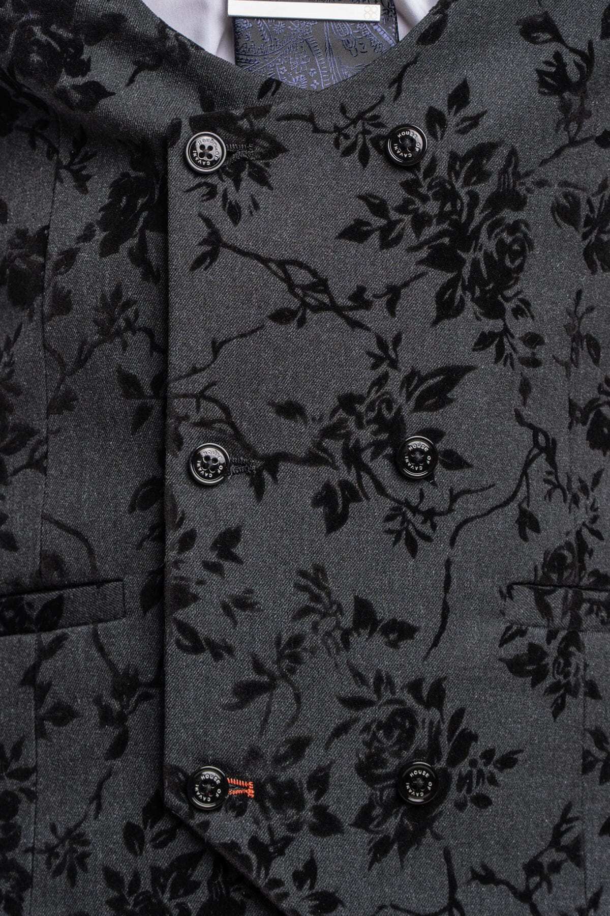 Georgi Black Floral 3 Piece Wedding Suit - Suits - 