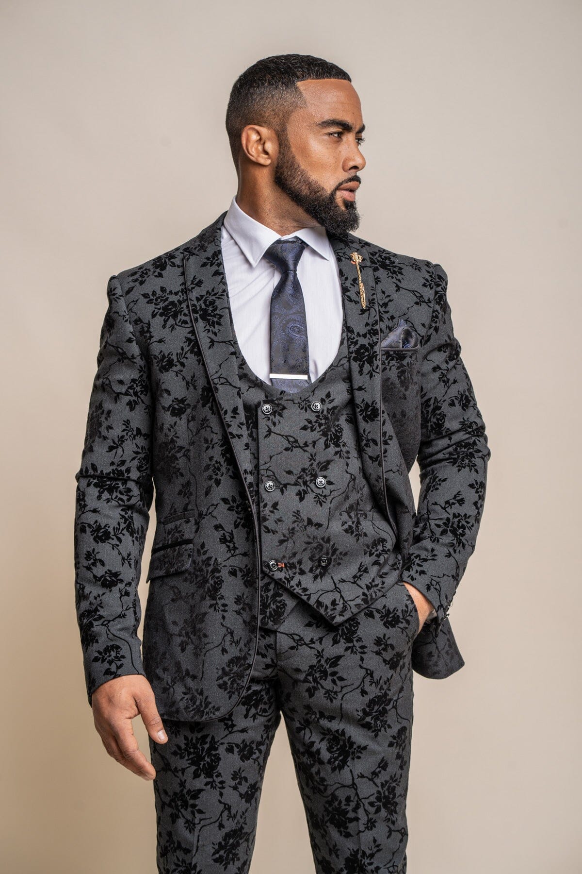 Georgi Black Floral Blazer - Blazers & Jackets - 