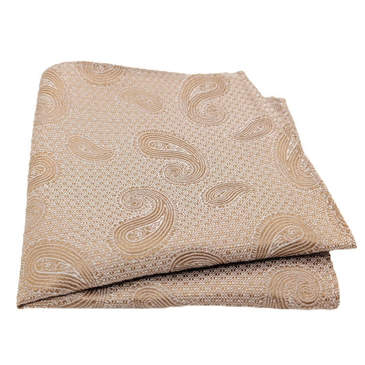 Gold Paisley Pocket Square - Wedding Pocket Square - Swagger & Swoon