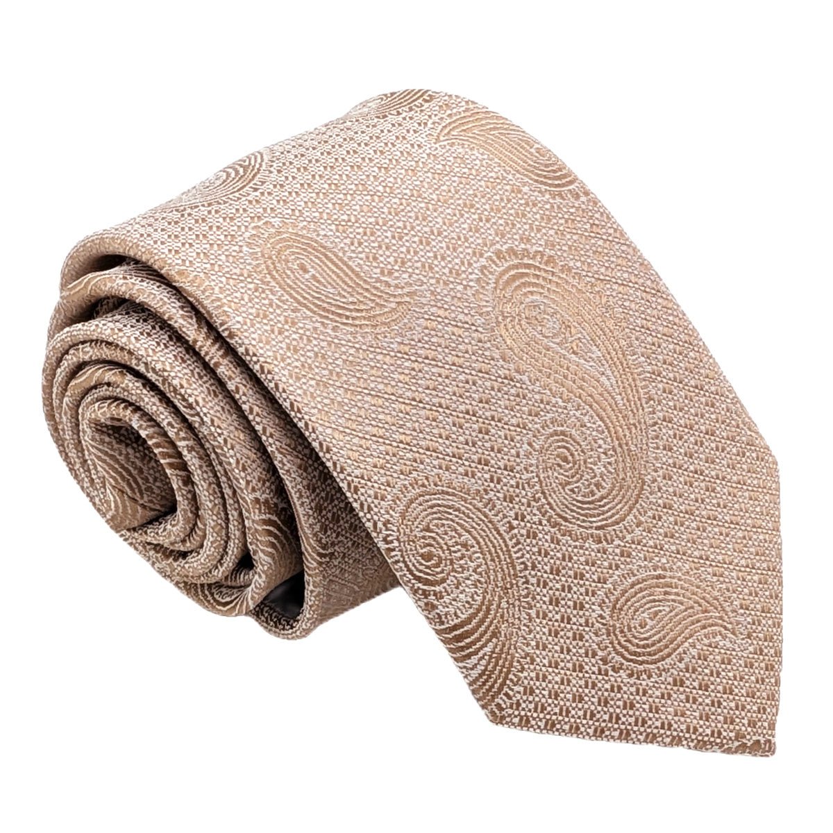 Gold Paisley Wedding Tie - Wedding Tie - Regular - Tie Only - Swagger & Swoon