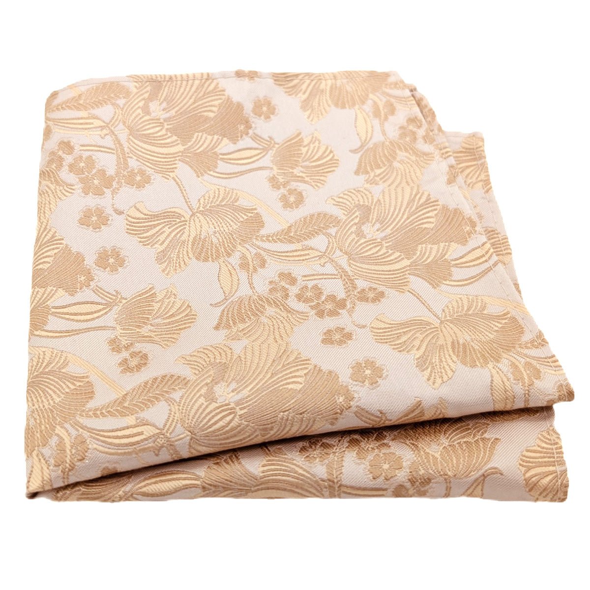 Golden Flowers Pocket Square - Wedding Pocket Square - Swagger & Swoon