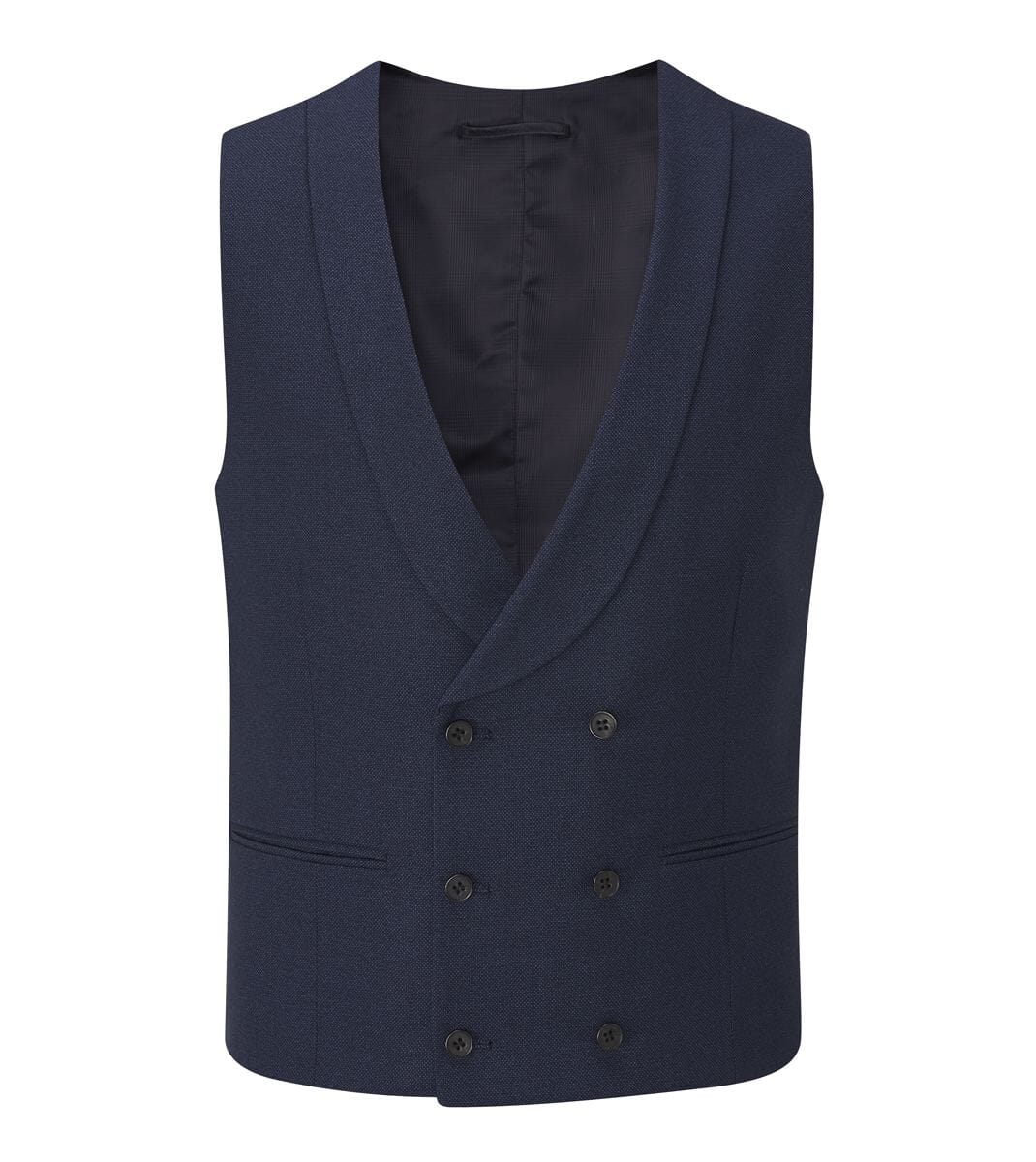 Harcourt Navy Waistcoat - Waistcoats - 34R - Double Breasted - Swagger & Swoon