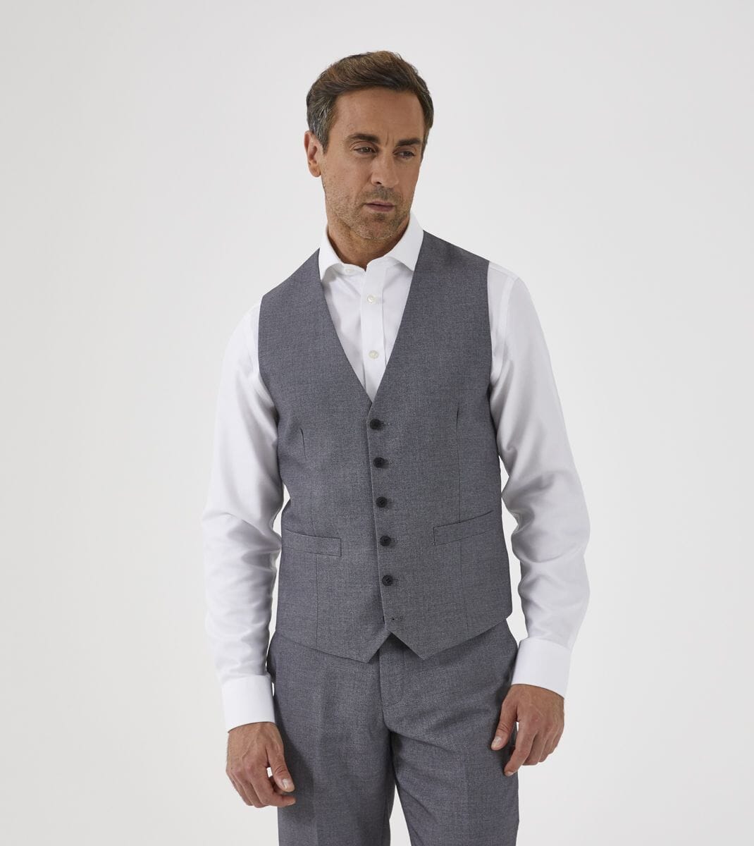 Harcourt Silver Waistcoat - Waistcoats - 34R - Single Breasted - Swagger & Swoon