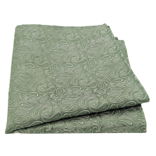 Sage Paisley Pocket Square