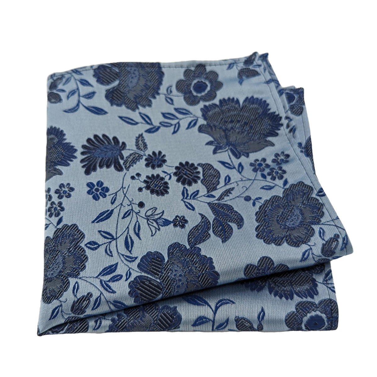 Sky Blue Blossom Pocket Square