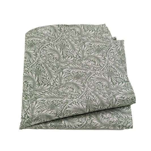 Sage & Silver Leaves Pocket Square