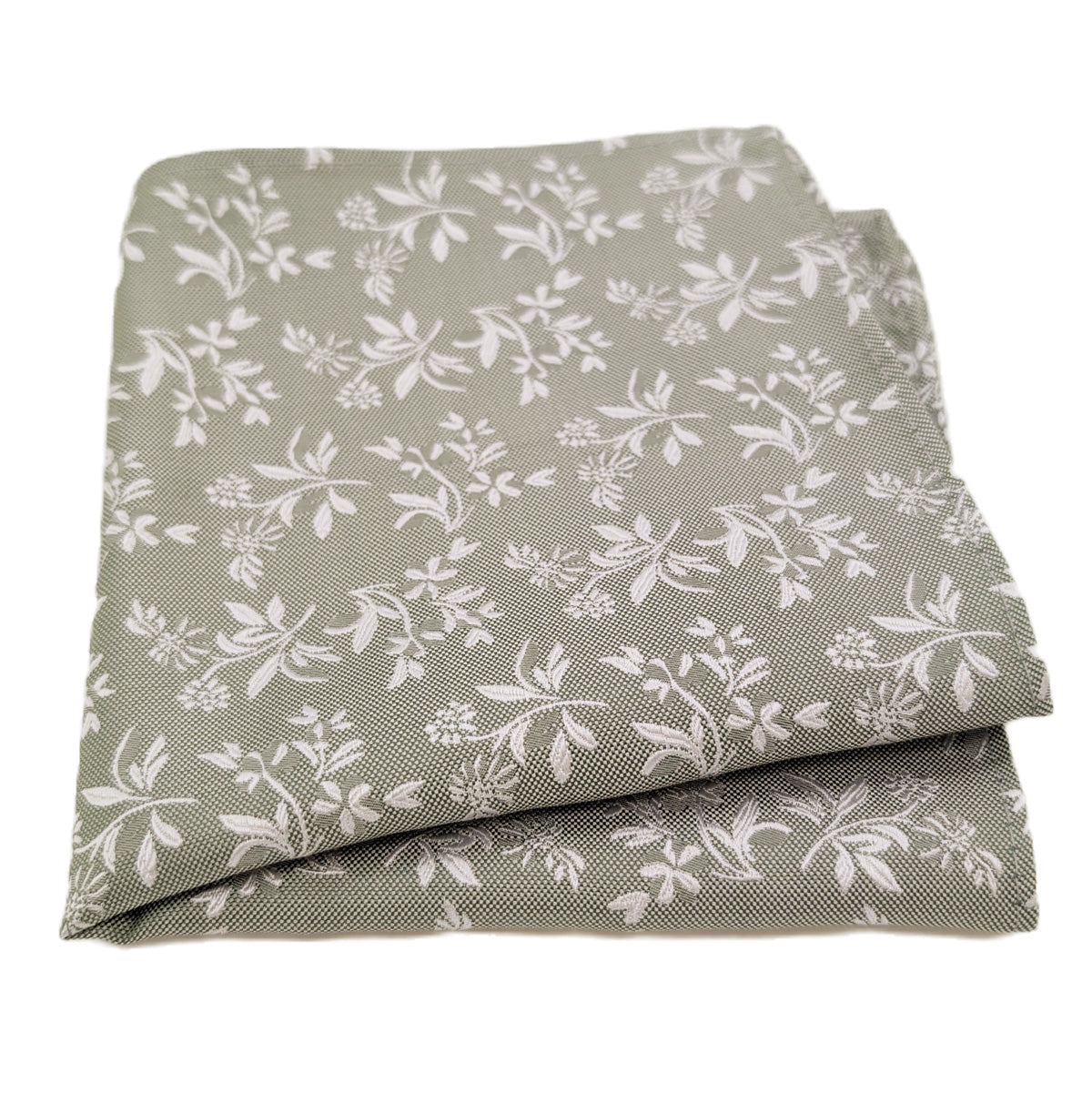 Sage Leaves Silk Pocket Square