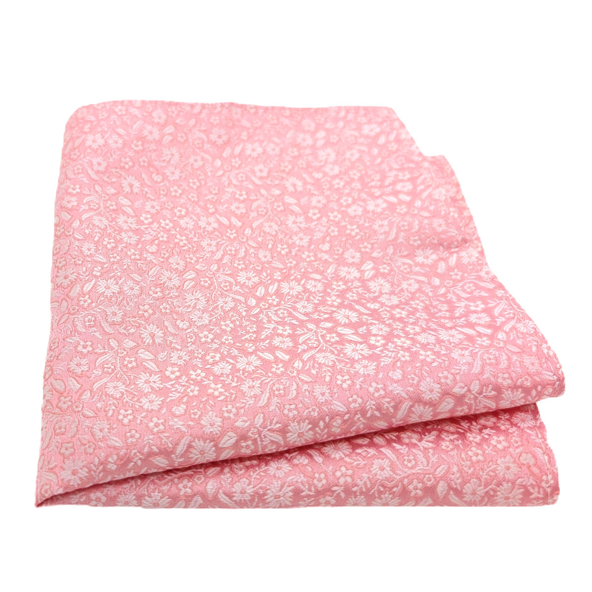 Pink Disty Floral Pocket Square