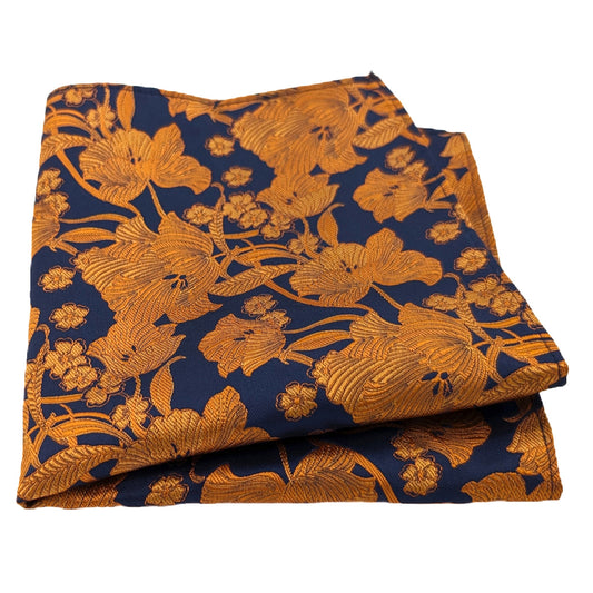 Copper Flowers  Pocket Square