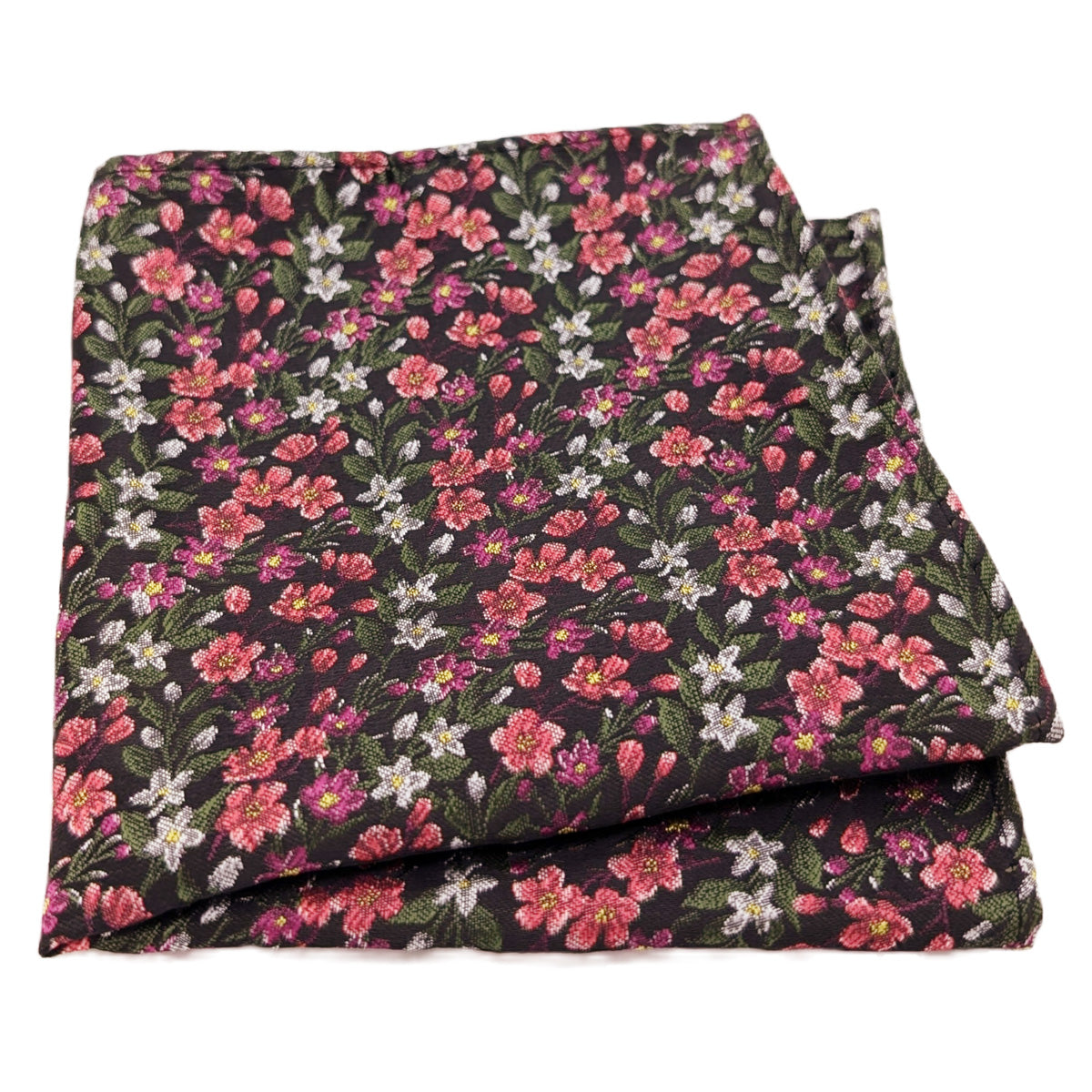 Pink Hedgerow Pocket Square