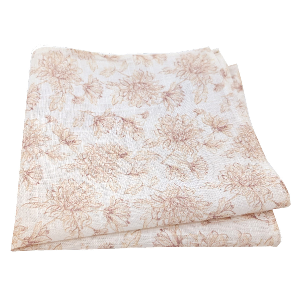 Sepia Floral Linen Wedding Swatch