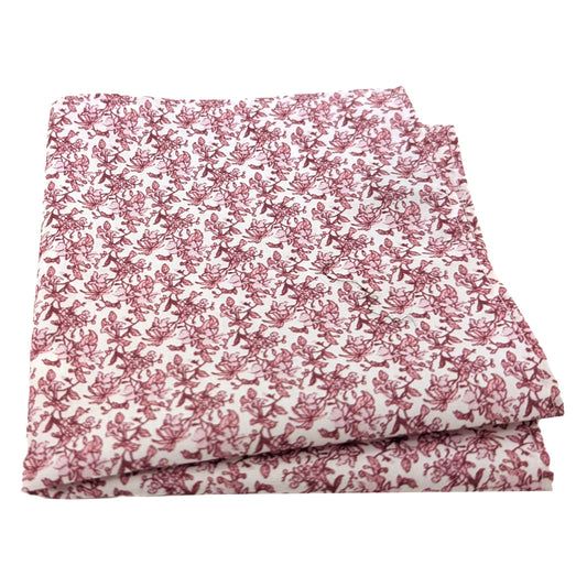 Pink Floral Cotton Pocket Square