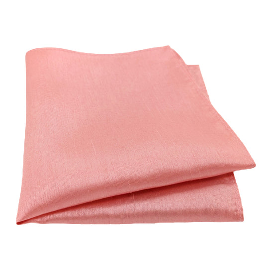 Light Coral Shantung Pocket Square