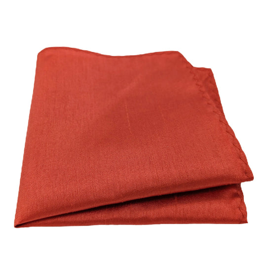 Deep Rust Shantung Pocket Square