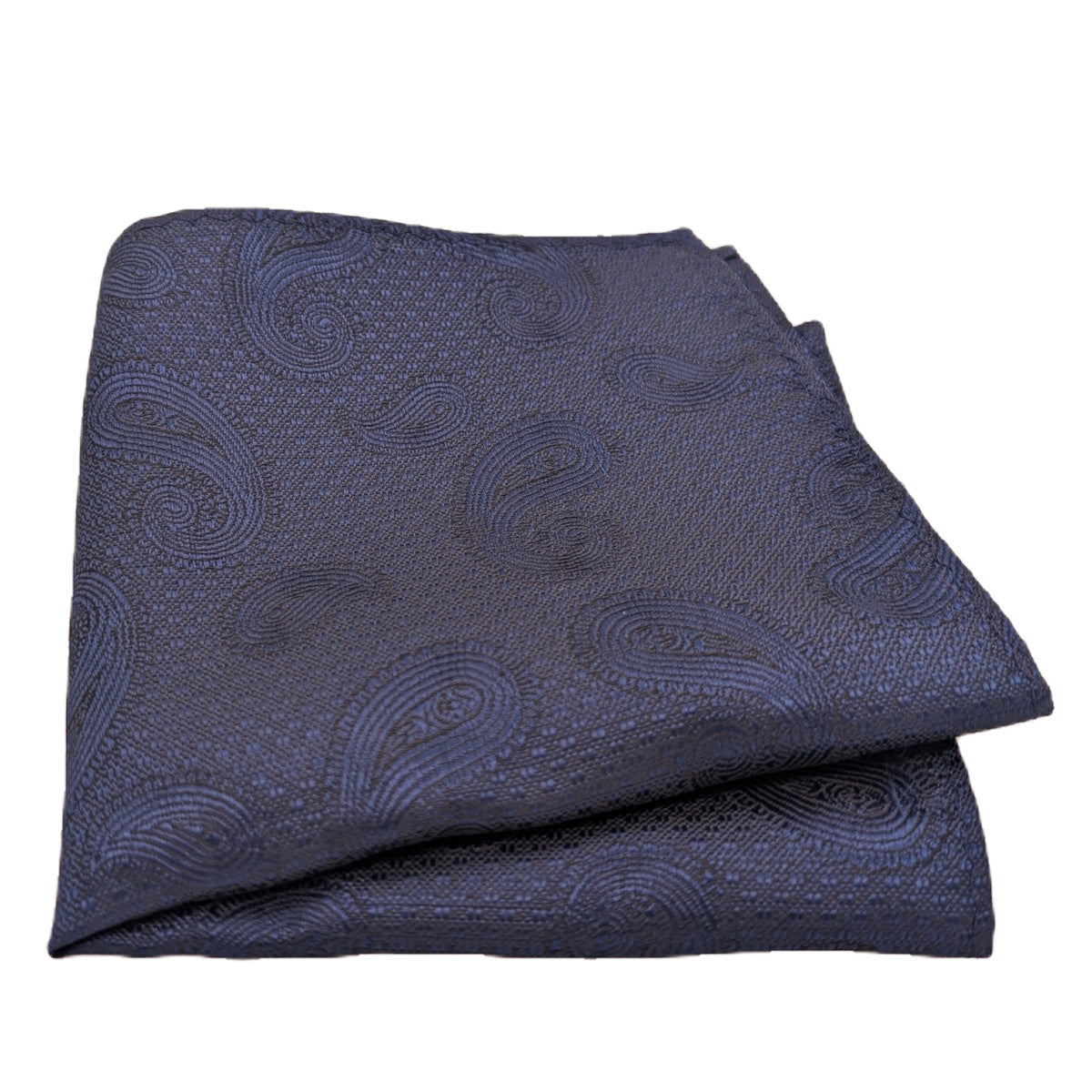 Sapphire Blue Paisley Pocket Square