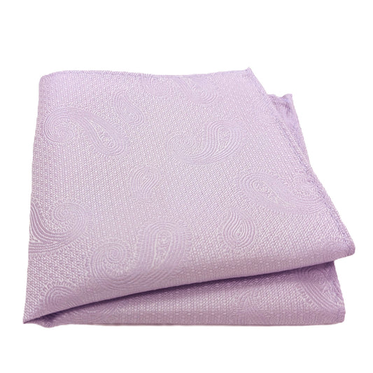 Pale Lilac Paisley Pocket Square