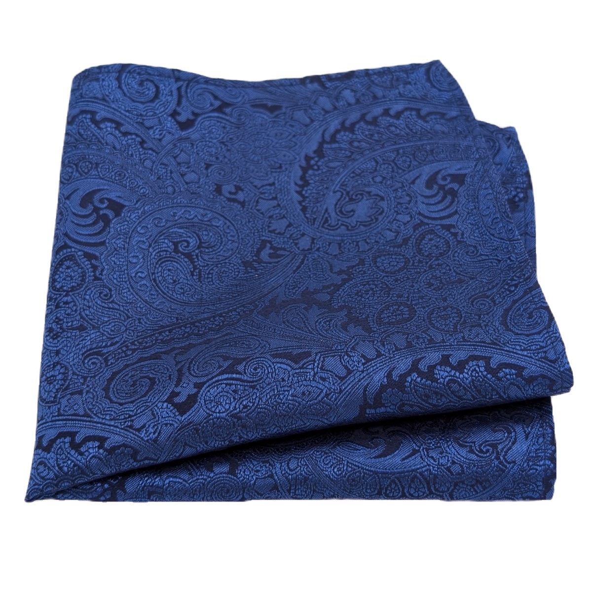 Sapphire & Navy Paisley Silk Wedding Swatch