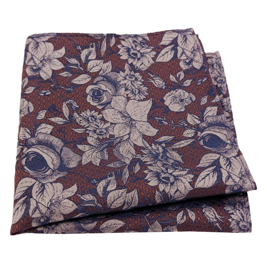 Bronze Vintage Floral Pocket Square