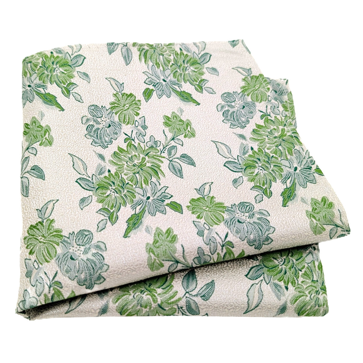 Green Floral Silk Wedding Swatch