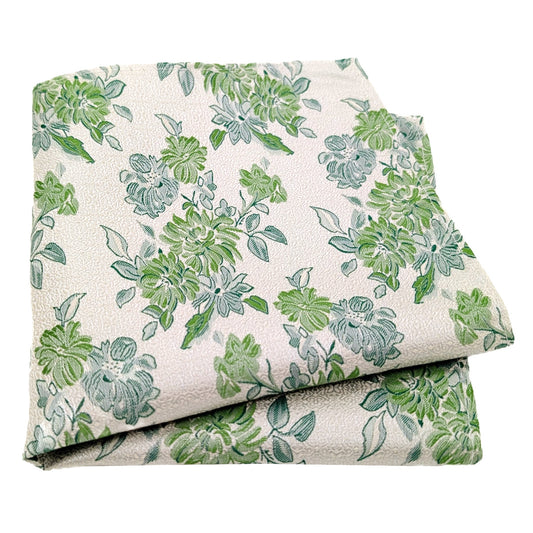 Green Floral Silk Pocket Square