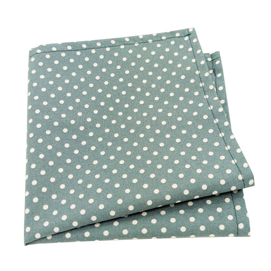 Ice Green Spot Pocket Square