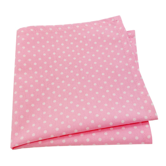 Pale Pink Spot Pocket Square