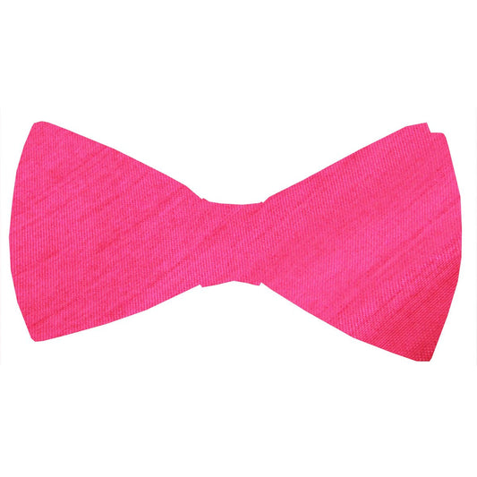 Hot Pink Shantung Bow Tie - Wedding Bow Tie - Pre - Tied - Bow Tie Only - Swagger & Swoon