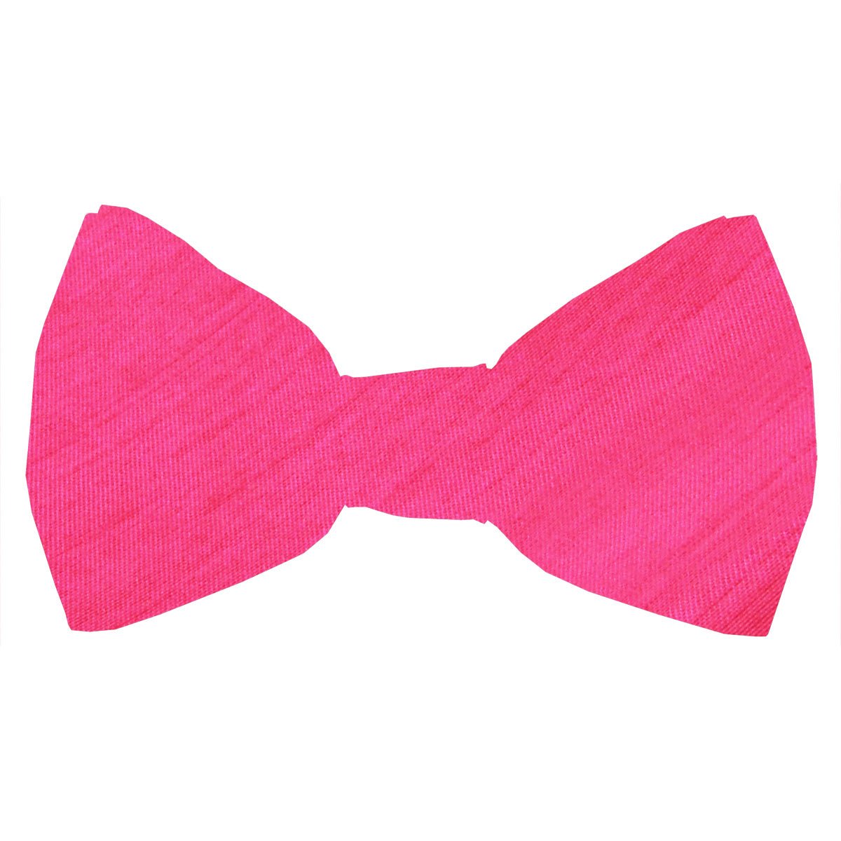 Hot Pink Shantung Boys Bow Ties - Childrenswear - Neckstrap (Age 5 - 12) - Swagger & Swoon