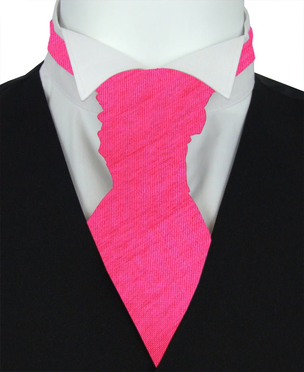 Hot Pink Shantung Boys Wedding Cravat - Childrenswear - Swagger & Swoon