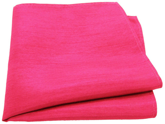 Hot Pink Shantung Pocket Square - Wedding Pocket Square - Swagger & Swoon