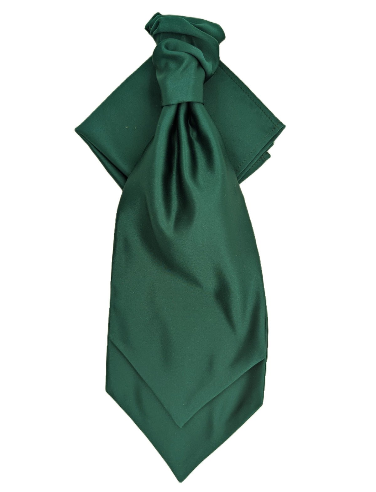 Hunter Green Wedding Cravat - Wedding Cravat - Pre - Tied - Add Pocket Square - Save £1.00 - Swagger & Swoon