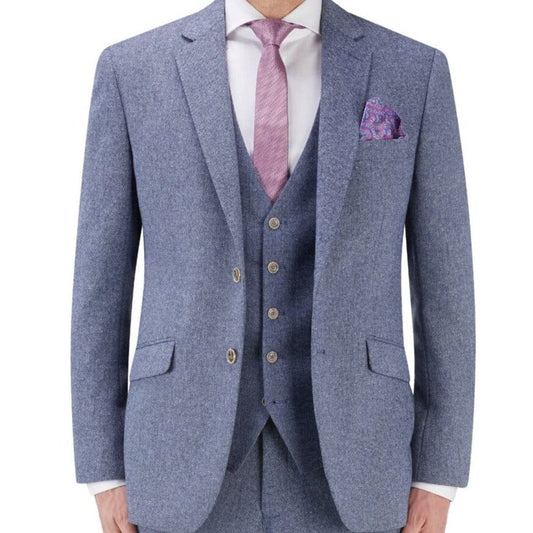 Jude Blue Herringbone Jacket - Blazers & Jackets - 34R - Swagger & Swoon