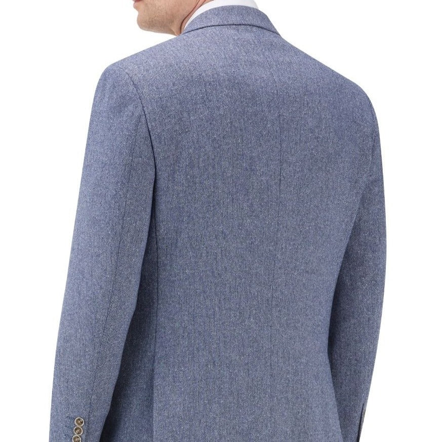 Jude Blue Herringbone Jacket - Blazers & Jackets - 34R - Swagger & Swoon