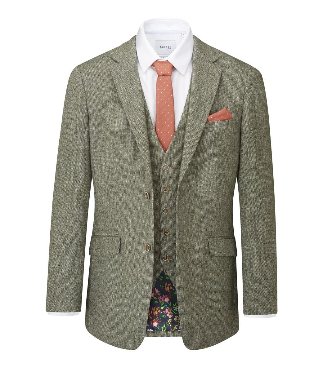 Jude Sage Herringbone Jacket - Blazers & Jackets - 34R - Swagger & Swoon