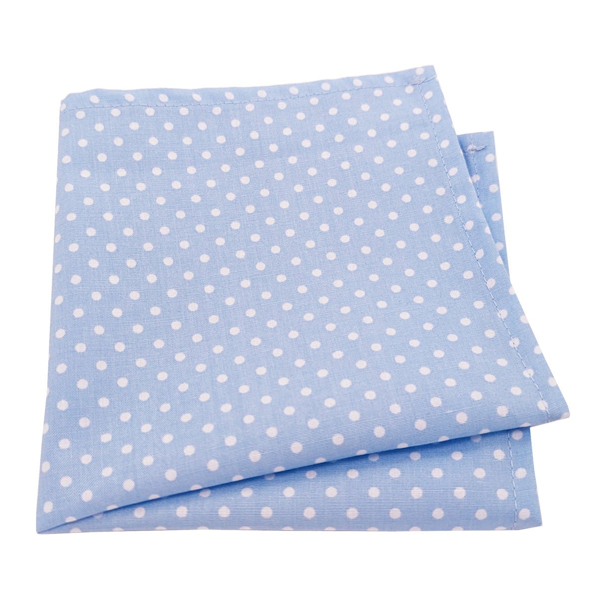 Light Blue Spot Pocket Square - Wedding Pocket Square - Swagger & Swoon