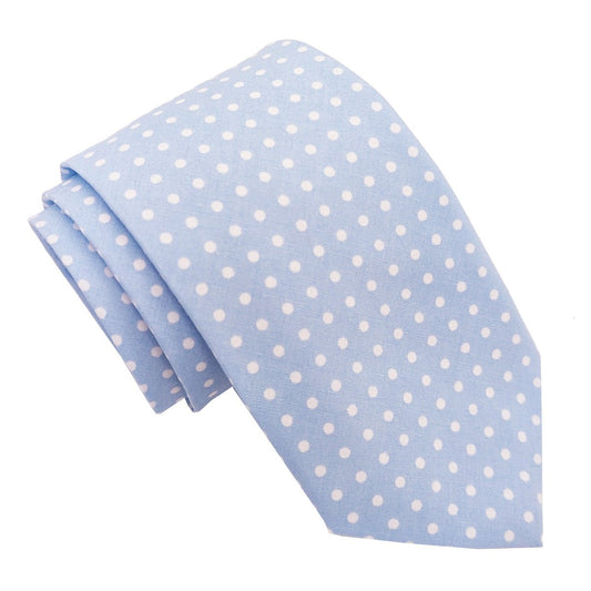 Light Blue Spot Wedding Tie - Wedding Tie - Regular - Swagger & Swoon